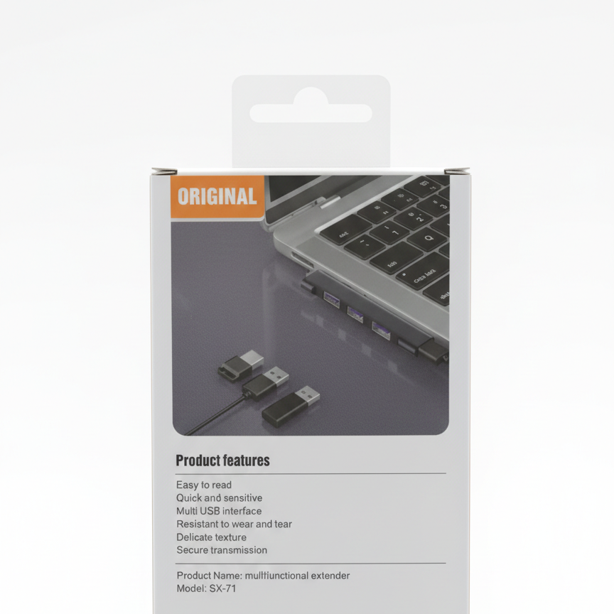 Hub Extendeur Multifonction SX-71 avec Connecteur iOS et Ports USB