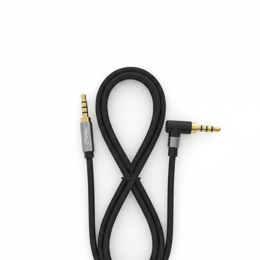Câble Audio Plustar AU-02  1.5M avec Connecteur Coudé