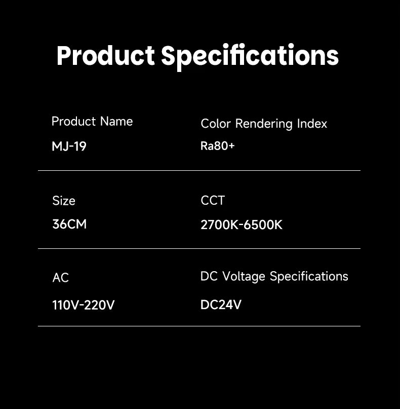 Panneau LED RGB MJ-19 avec Trépied 2m et Télécommande