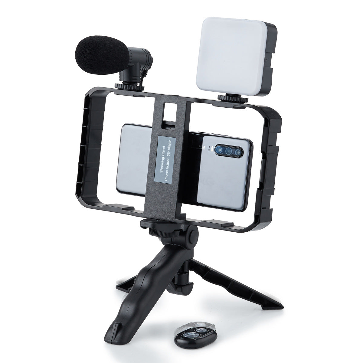 Kit Vlogging AY-49X avec Cage, Micro, Lumière LED et Télécommande Bluetooth