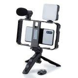 Kit Vlogging AY-49X avec Cage, Micro, Lumière LED et Télécommande Bluetooth