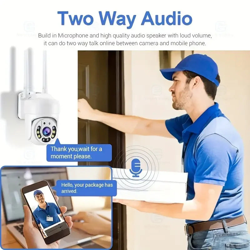 Caméra Surveillance WiFi 3K 360° Extérieure Vision Nocturne