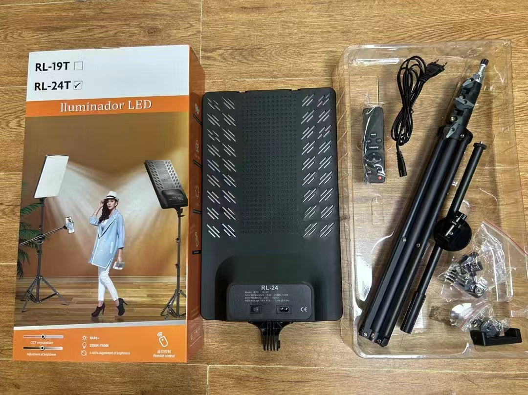 Panneau LED Photo Vidéo 60W avec Trépied et Support Téléphone Réglable