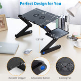 Table Pliable en Aluminium pour Ordinateur avec Ventilation