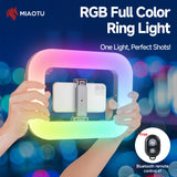 Ring Light RGB E-30 Rechargeable avec Support Téléphone