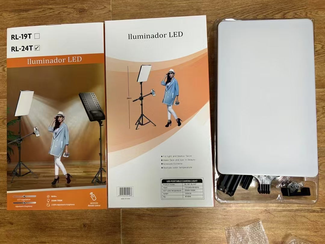 Panneau LED Photo Vidéo 60W avec Trépied et Support Téléphone Réglable