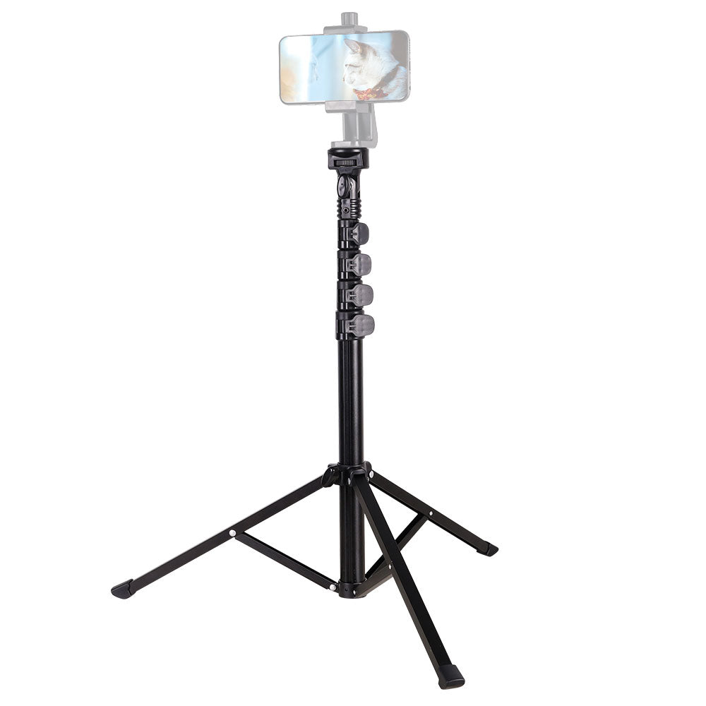Trépied Télescopique 2-en-1 Léger avec Tête Flexible 1.7m