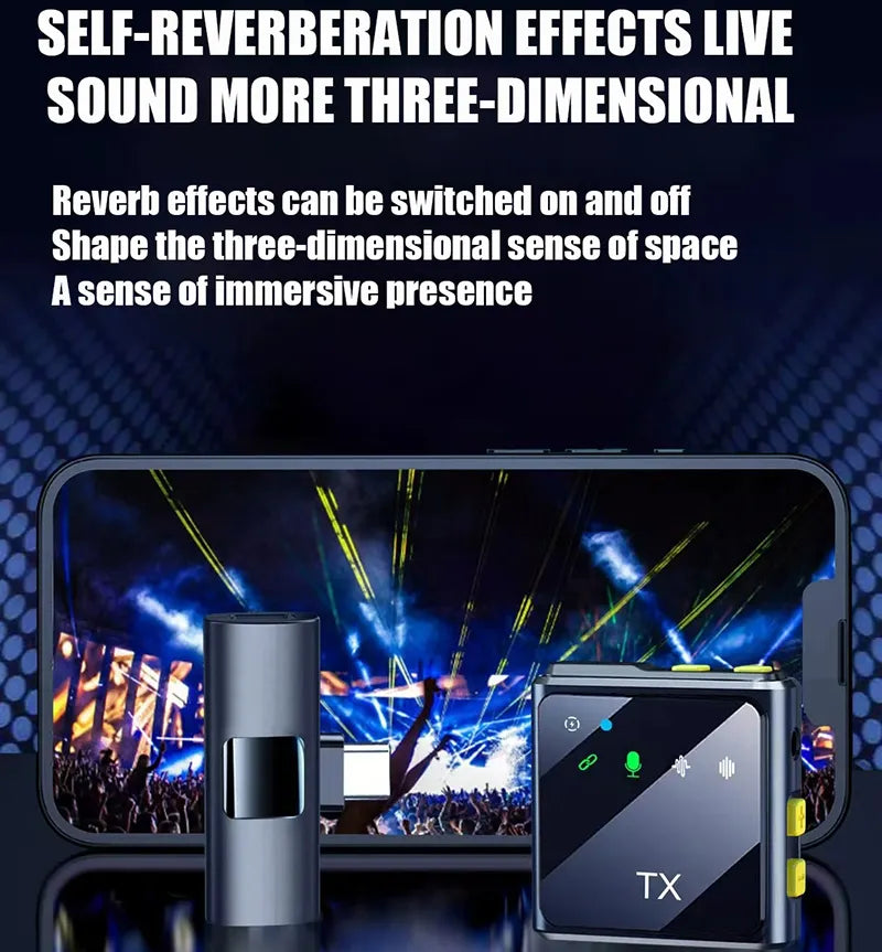 Micro Cravate Sans Fil F9 2.4G – Plug & Play, Réduction de Bruit