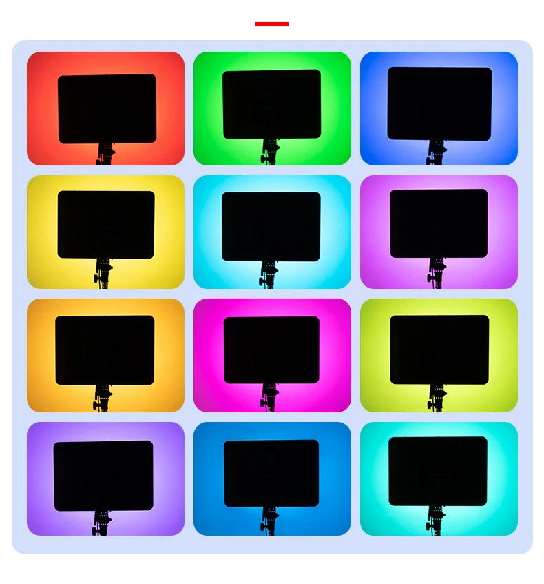 Lampe LED RGB PM-36 14" 50W avec Trépied Télécommande