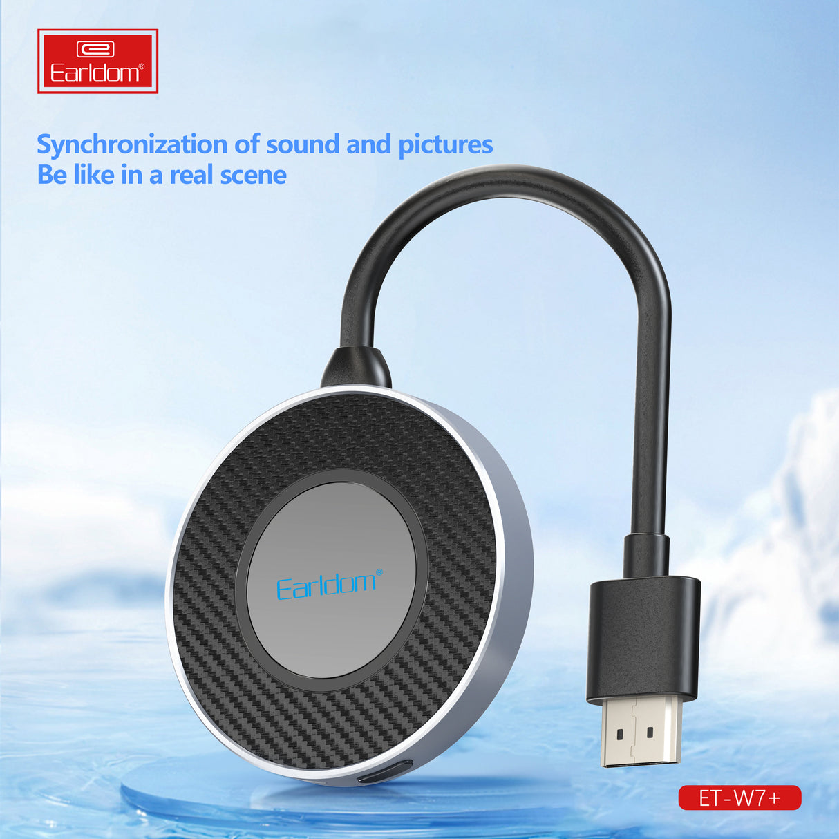 Dongle TV Sans Fil Earldom W7+ WiFi Miracast AirPlay 4K