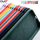 Coque en Silicone liquide gelée pour iPhone 11, 12 pro max