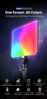 Panneau LED RGB MJ-19 avec Trépied 2m et Télécommande