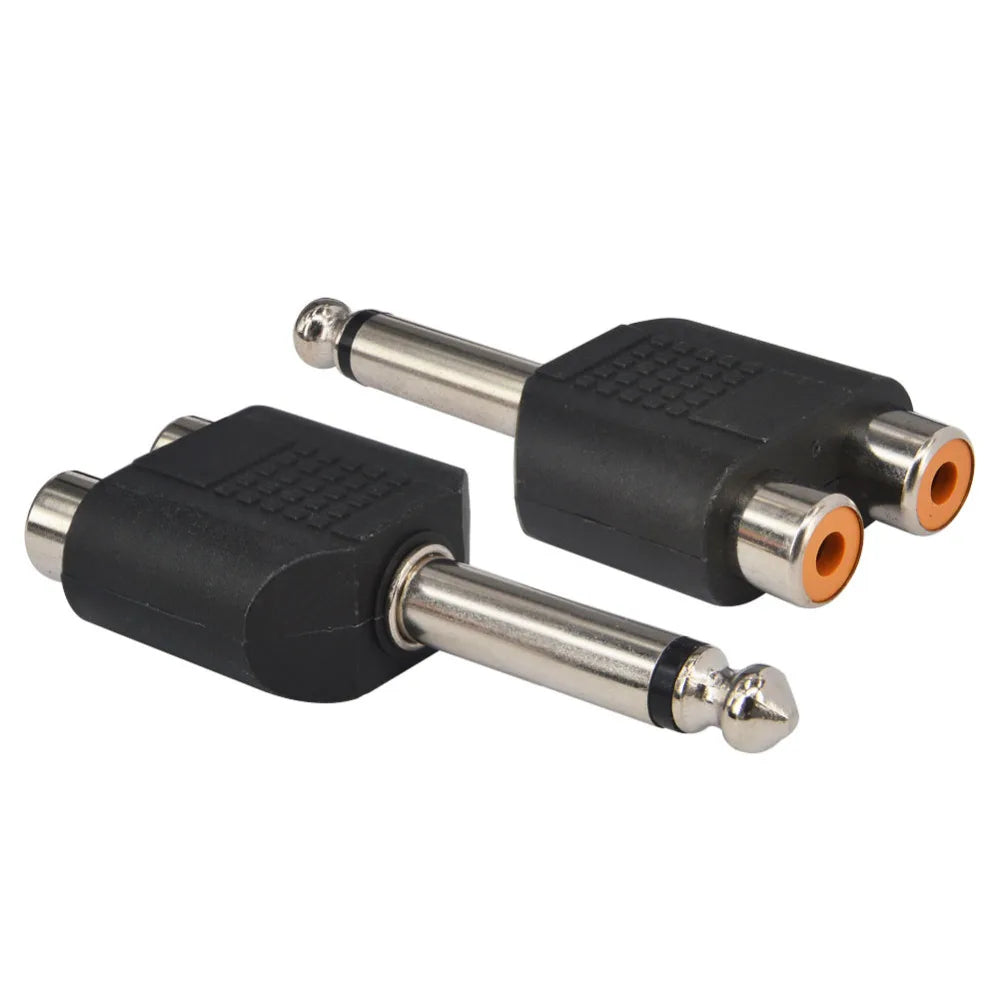 Adaptateur jack 6,5 mm mâle vers double RCA femelle, connecteur audio stéréo