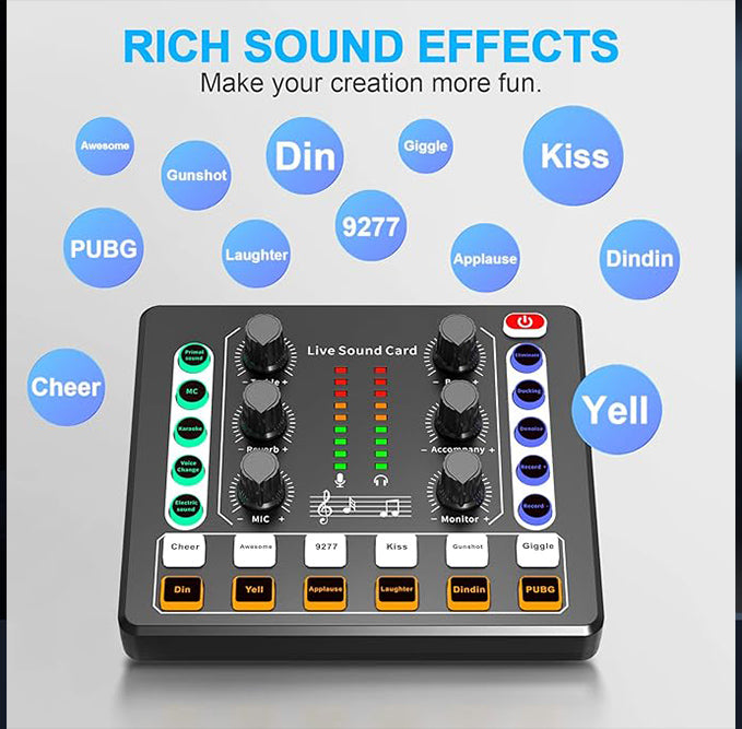 Kit Micro BM800 + Carte Son M8 Bluetooth pour Podcast & Streaming