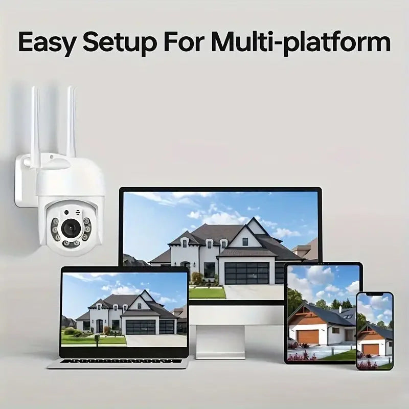Caméra Surveillance WiFi 3K 360° Extérieure Vision Nocturne