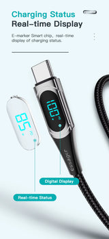 Câble Essager USB-C vers USB-C 100W PD Charge Rapide 2m