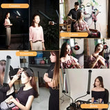 Lumière LED Double Bras 45W 3000-6500K avec Trépied et Support Téléphone