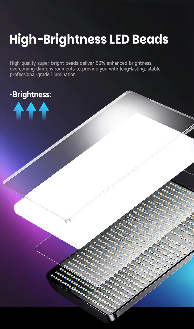 Panneau LED RGB MJ-19 avec Trépied 2m et Télécommande