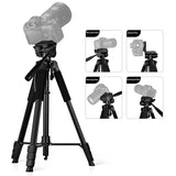 Trépied Smartphone 1,62m 360° pour Téléphone, Caméra & Ring Light