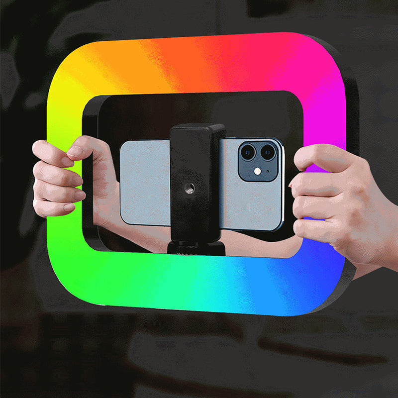 Ring Light RGB E-30 Rechargeable avec Support Téléphone