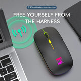 Souris Optique Rechargeable RGB USB et bluetooth avec 4 Boutons – 1600DPI