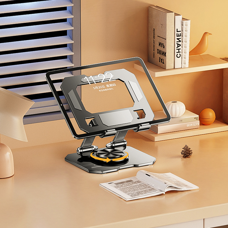 Support de tablette pliable transparent 360° réglable pour bureau