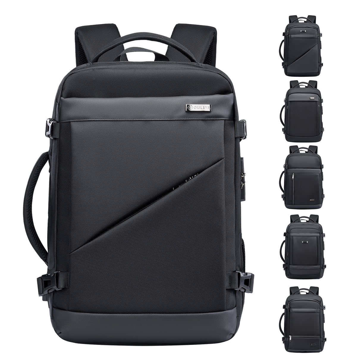 Sac à dos USB étanche antivol pour ordinateur portable et voyage – Homme & Femme – Oxford, 36-55L