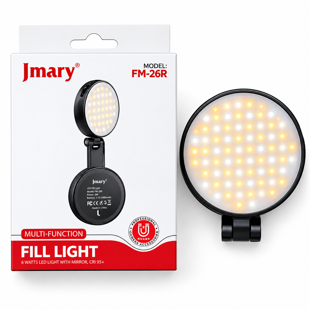 Lampe Selfie Magnétique Jmary FM-26R avec Miroir