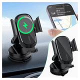 Chargeur Voiture Sans Fil 15W LDNIO MW21-1 à Serrage Automatique