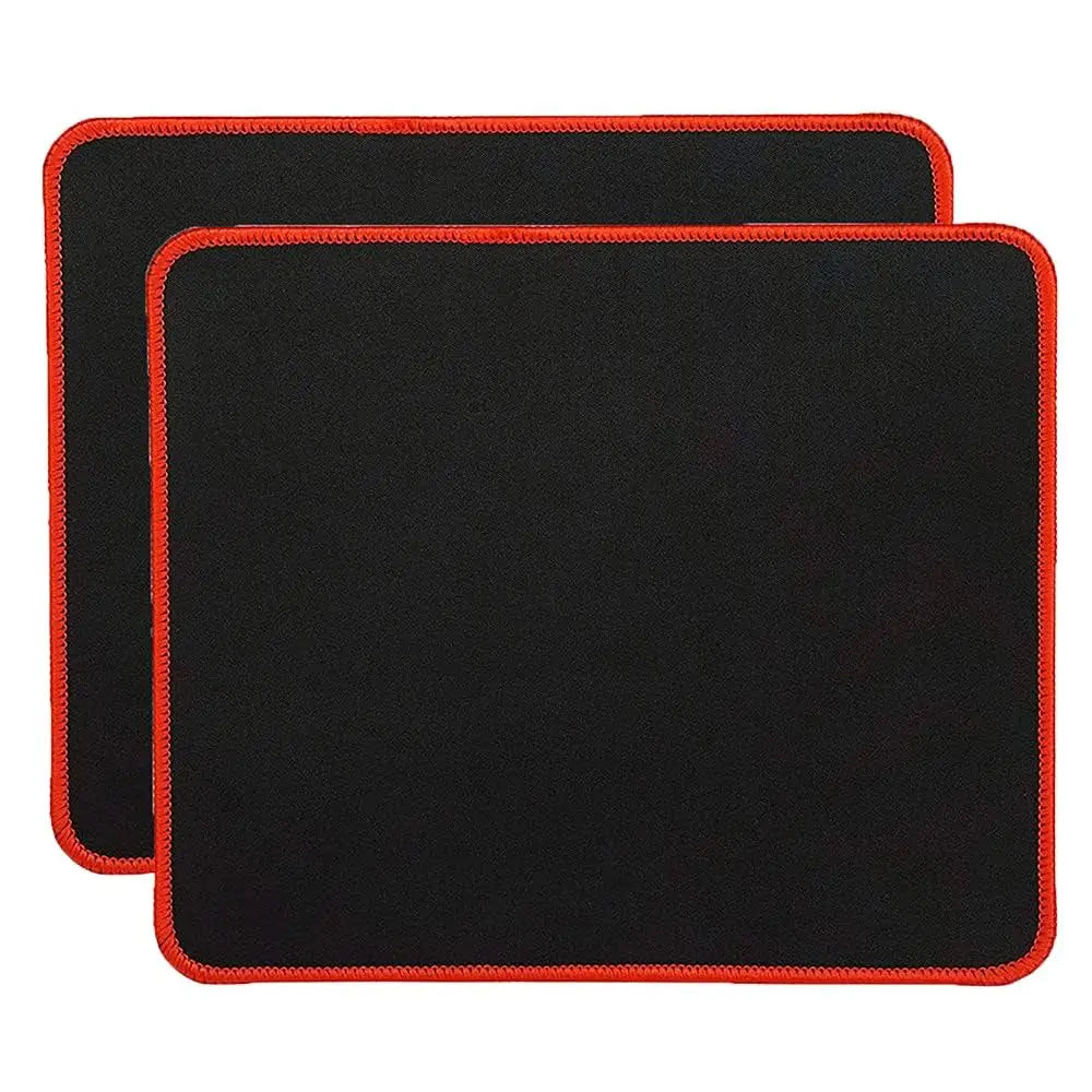 Tapis de souris gaming noir et rouge avec bordures cousues