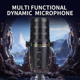 Microphone Dynamique USB/XLR avec Support pour Podcast et Streaming