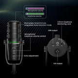 Microphone Dynamique USB/XLR avec Support pour Podcast et Streaming