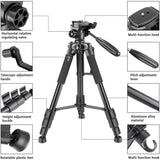 Trépied Neepho NP3180S 130cm avec Télécommande Bluetooth pour Smartphone & Caméra