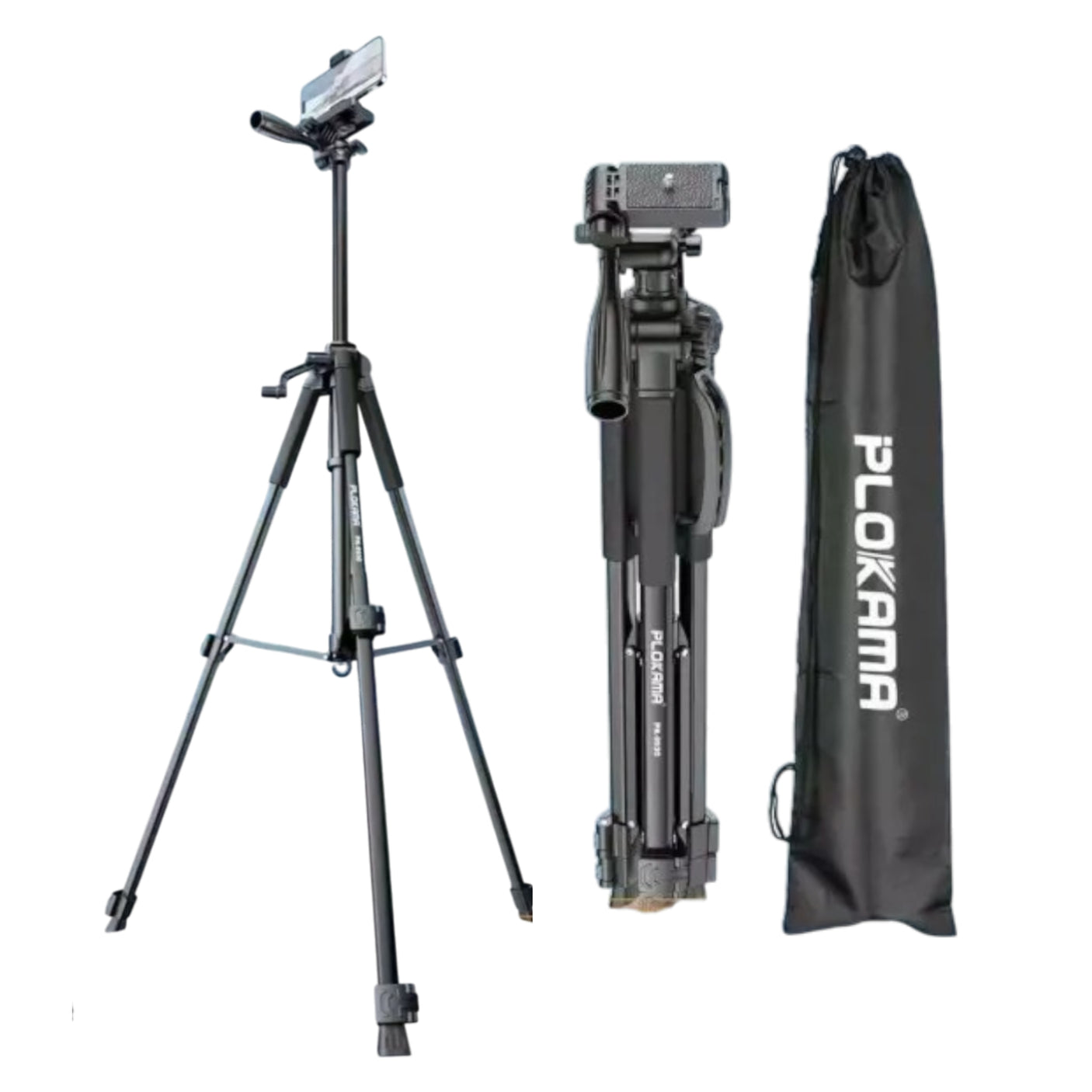 Trépied Léger Plokama PK-9930 – Hauteur 150 cm + Télécommande Bluetooth