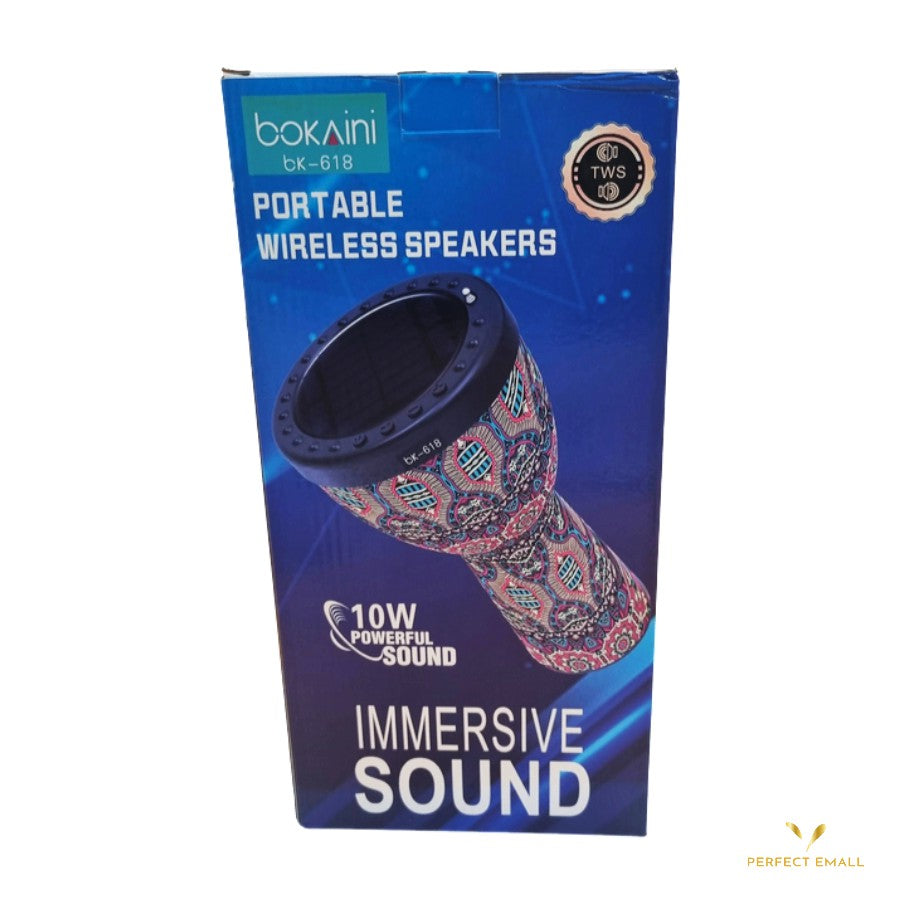 Haut-Parleur Bluetooth Portable Bokaini BT-618 – Son Puissant, Design Compact