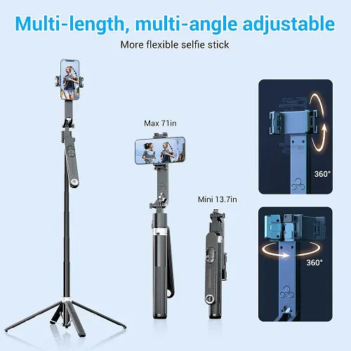 Trépied Suivi Automatique Visage 360° Selfie Stick Q515TK
