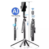 Trépied Suivi Automatique Visage 360° Selfie Stick Q515TK