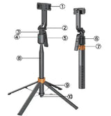 Perche Selfie Q13 Trépied AI 360° avec Télécommande