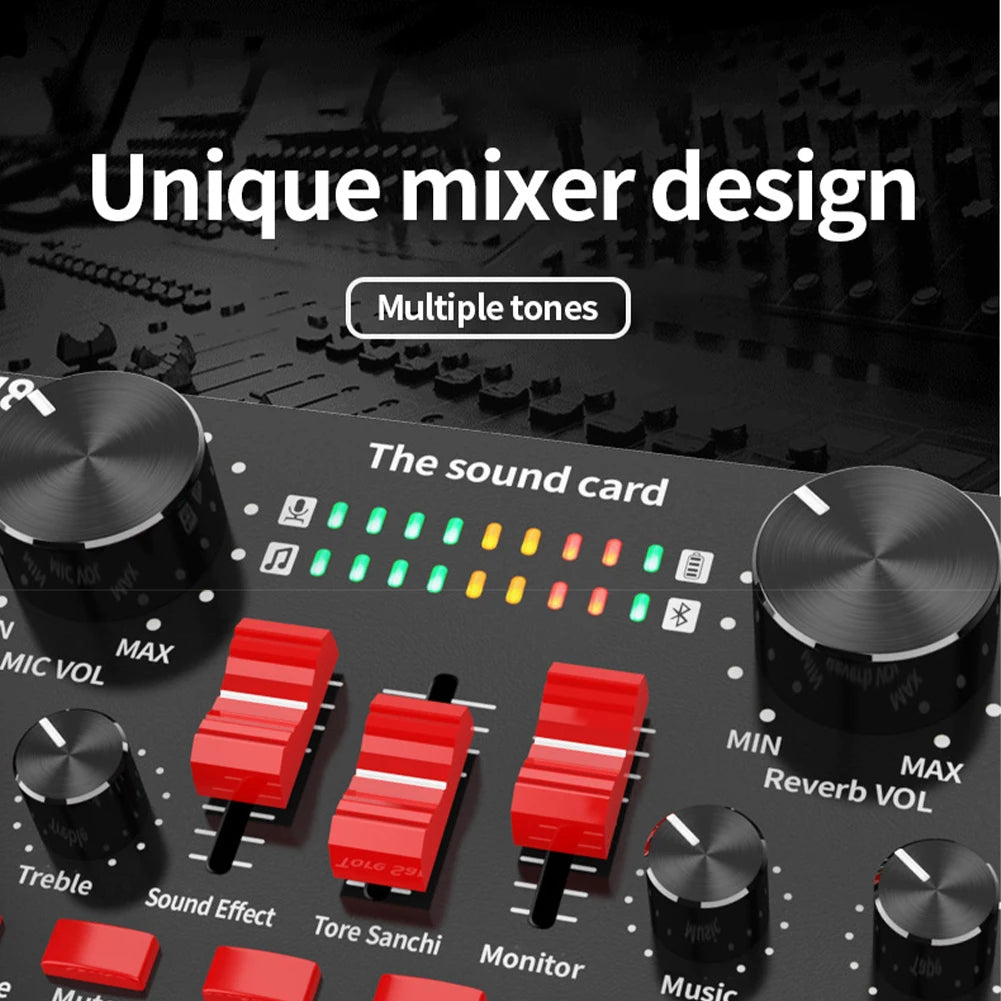 Microphone BM800 + Carte Son V8S Bluetooth – Kit Studio Complet