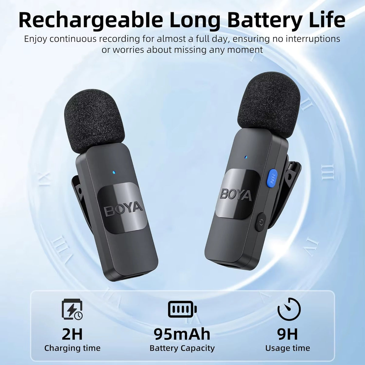 Microphone Sans Fil BOYA BY-V20 Double USB-C