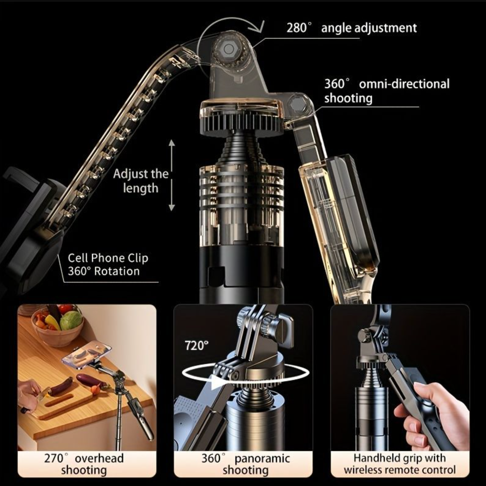 Trépied Intelligent A6000 avec Suivi Automatique du Visage et Télécommande