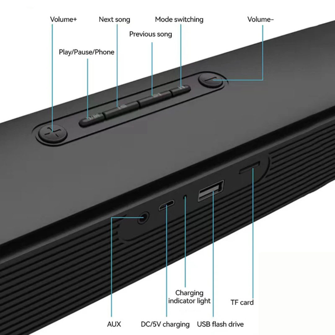 Enceinte Bluetooth Dinex D20 Portable 10W avec Batterie 2400mAh