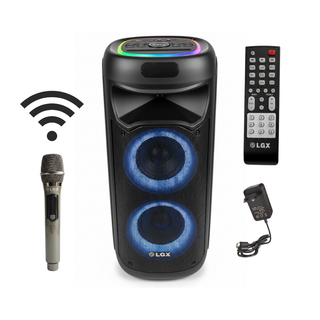 Enceinte Bluetooth de Karaoké LGX25655 RGB avec Micro Sans Fil