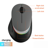 Souris Sans Fil Ergonomique Royal W990 Rechargeable 5-en-1