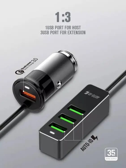 Chargeur Voiture USB Plustar C61 Luxe Combo 4 Ports
