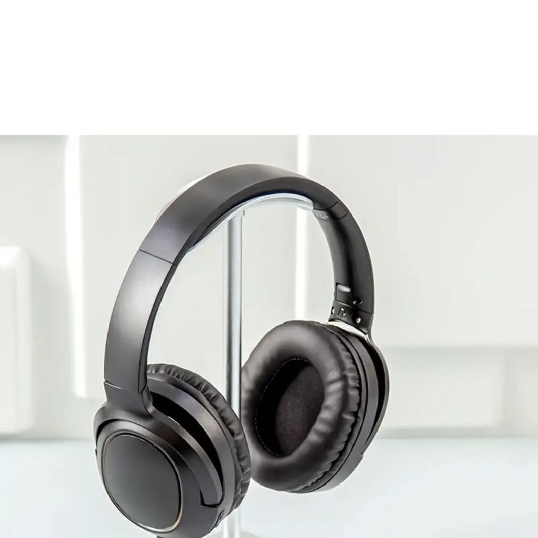 Casque Stéréo Sans Fil Rechargeable avec Micro Détachable - Noir