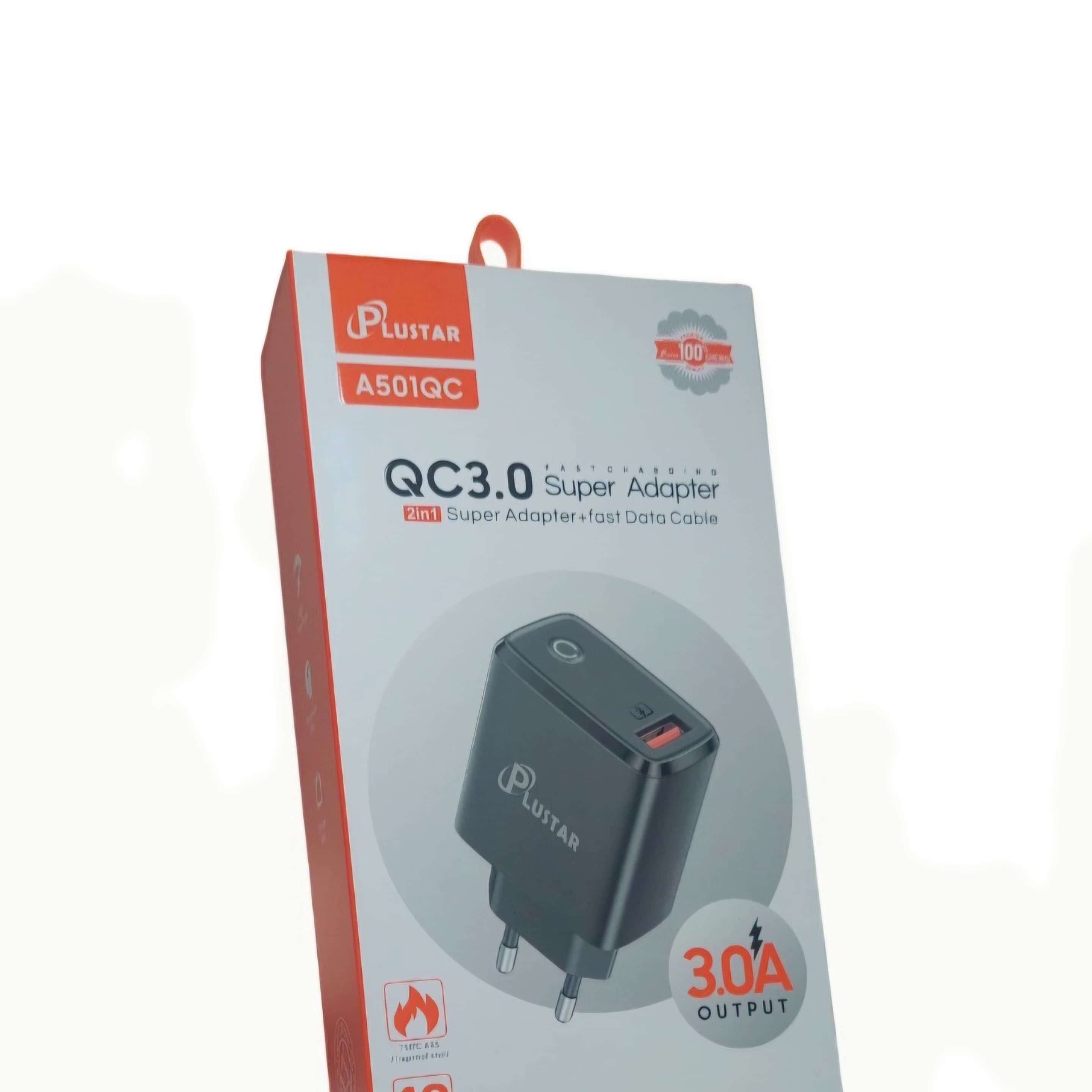 PLUSTAR A501QC Chargeur Fast charge 3A et 18W avec Cable Type C