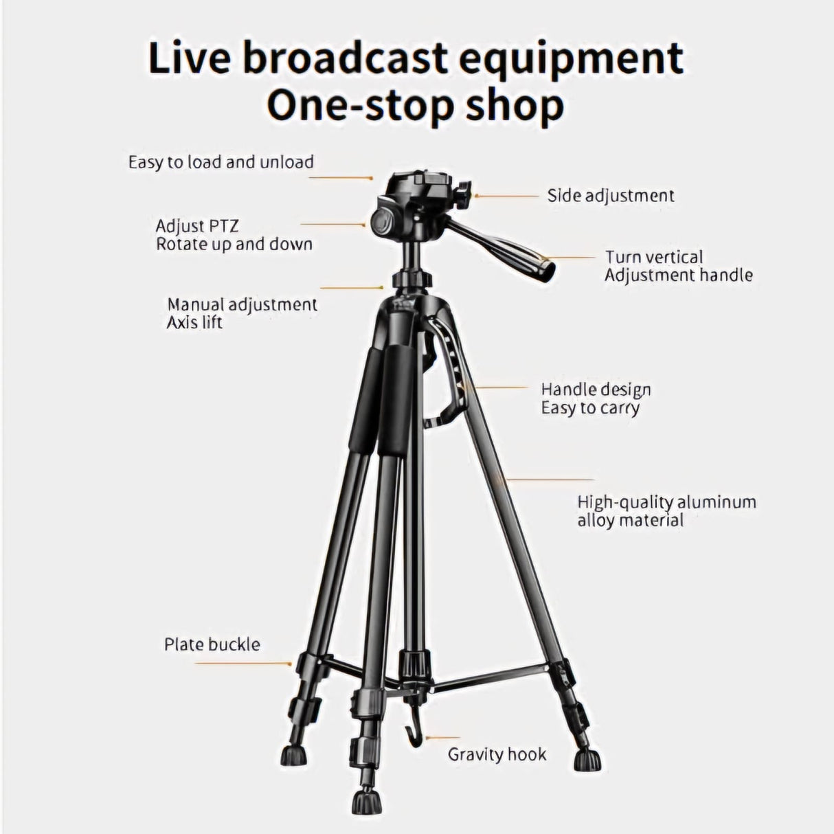 Trépied Universel Portable 1.8m – Stabilité et Flexibilité pour Caméra et Smartphone