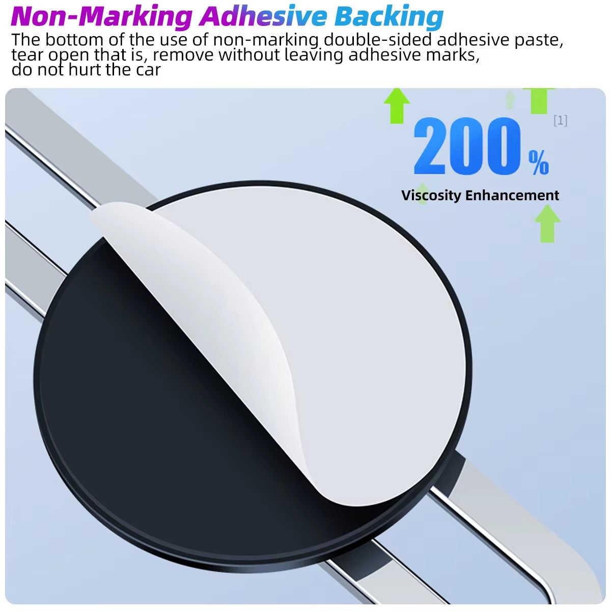 Support Téléphone Voiture Magnétique Invisible en Métal 360°