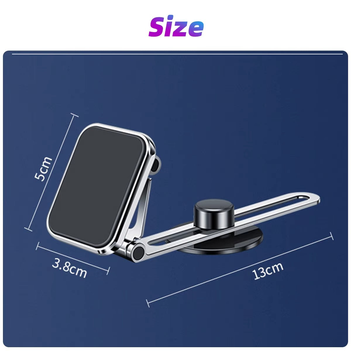 Support Téléphone Voiture Magnétique Invisible en Métal 360°